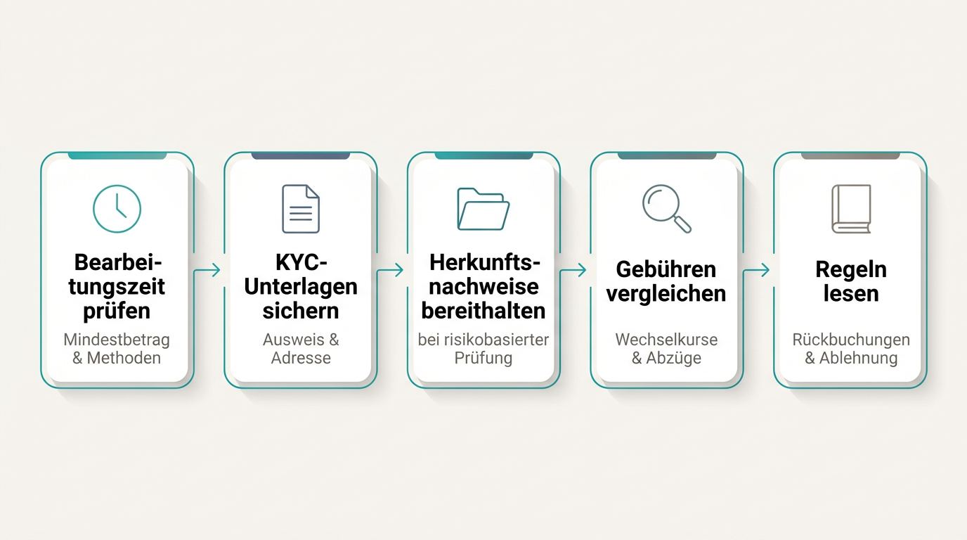 Auszahlungen, Kontoprüfungen und Wettabrechnung